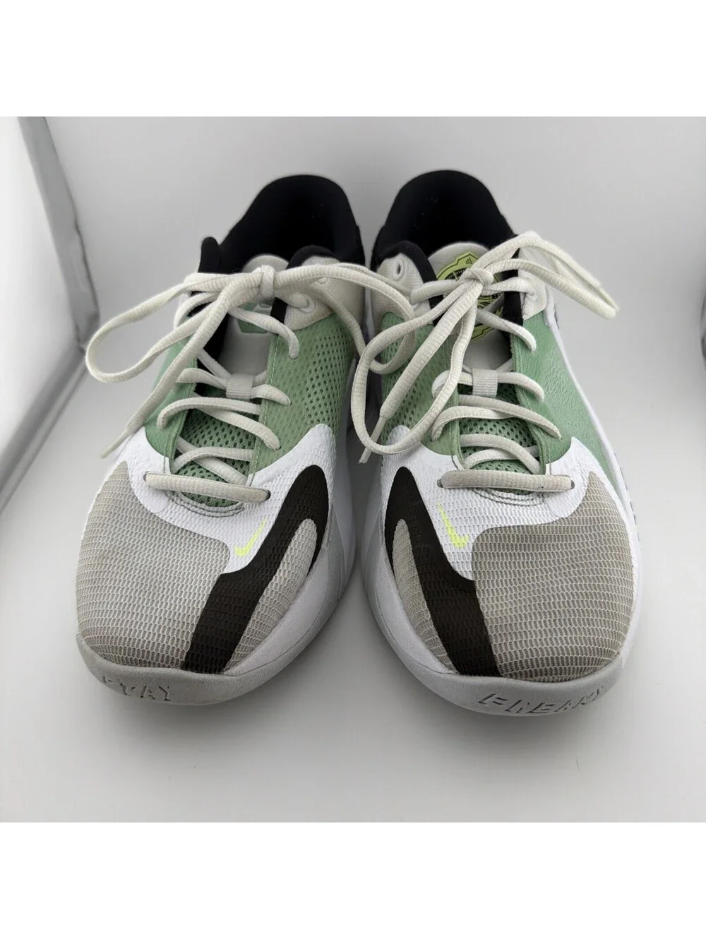 Nike Zoom Freak 4 (GS) Big Kids' Shoes White-Black-Barely Volt 6.5 Y